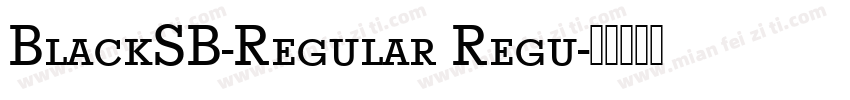 BlackSB-Regular Regu字体转换